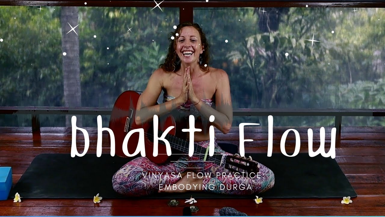 Bhakti Flow Yoga practice embodying the goddess Durga