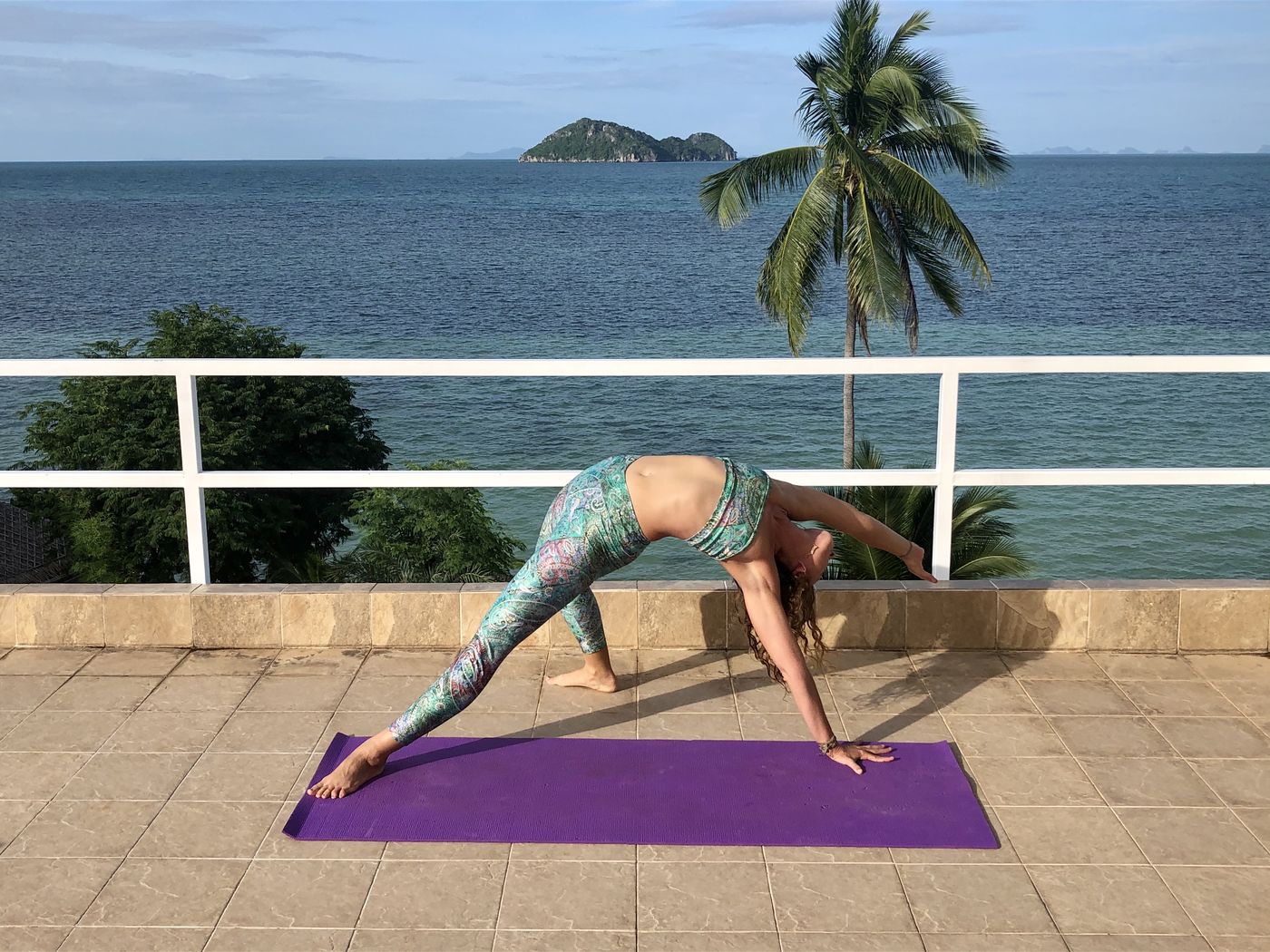 Francie in Wild Thing, a backbend from downward dog